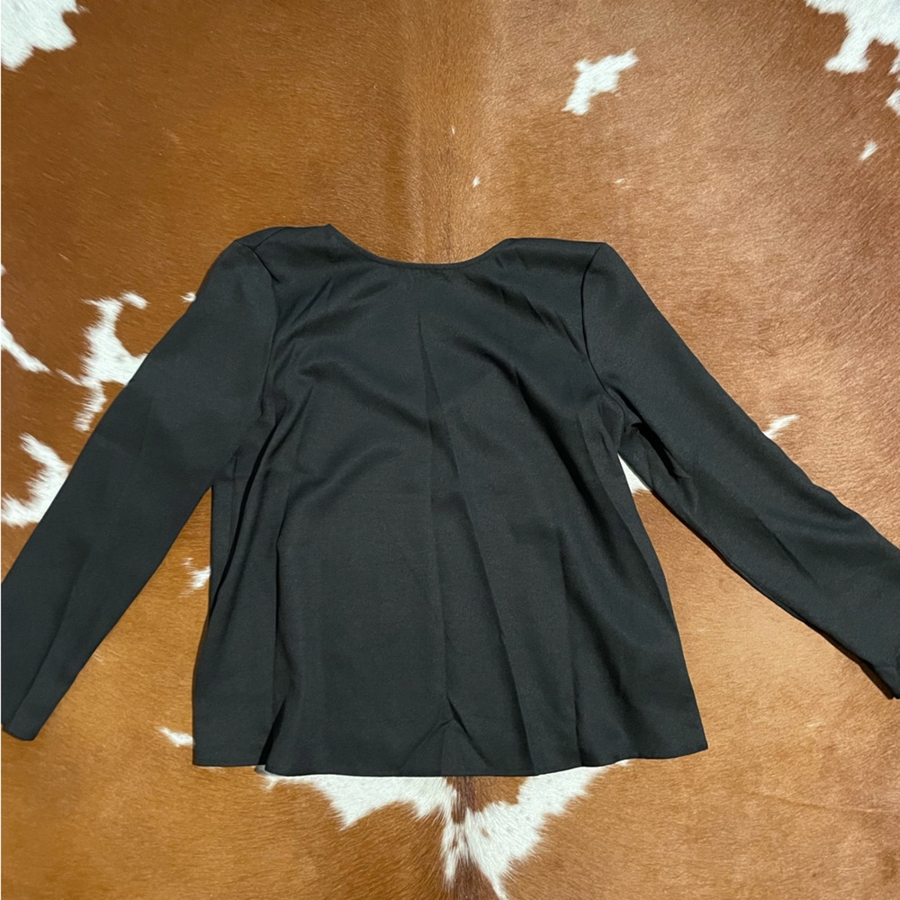 Maternity scallop trim open back top